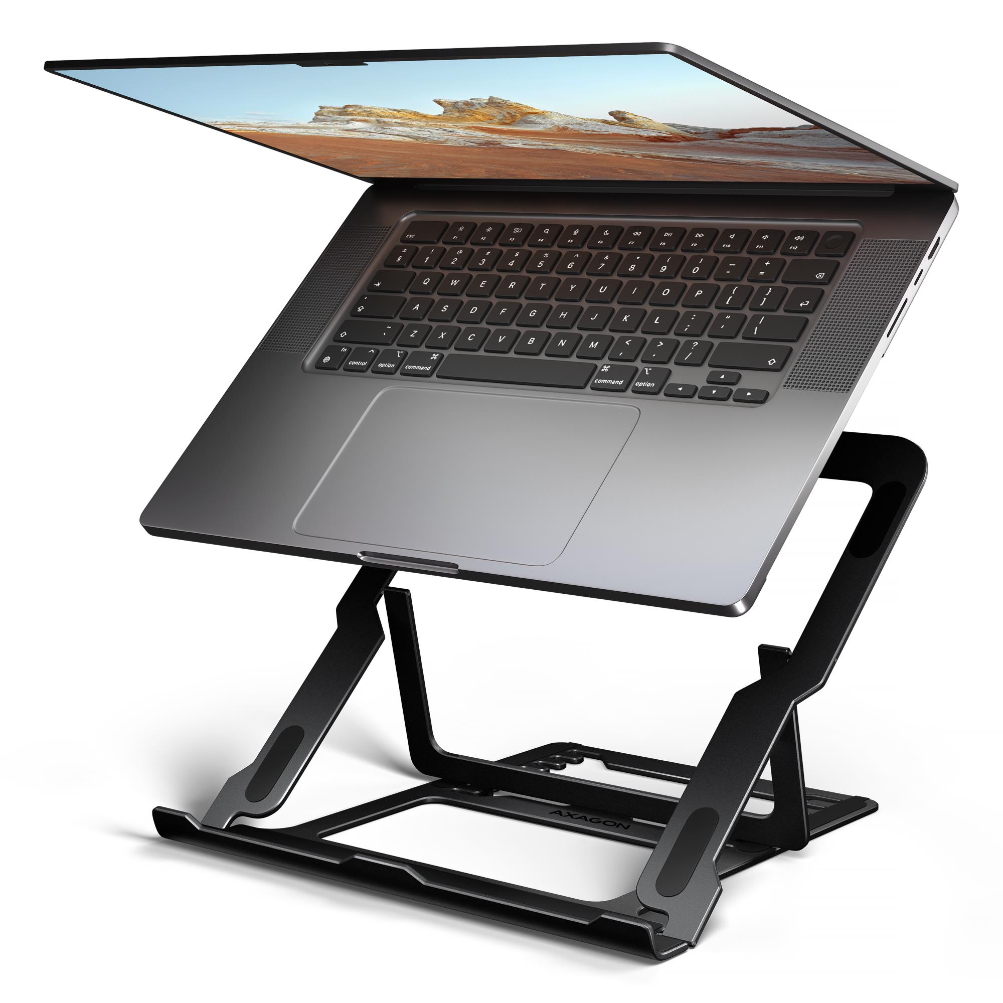 NB ACC STAND 10"-17.3"/ALUMINUM BLACK STND-LAB AXAGON