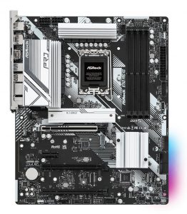 Mainboard ASROCK Intel B760 Express LGA1700 ATX Memory DDR5 Memory slots 4 1xPCI-Express 3.0 1x 1xPCI-Express 3.0 16x 1xPCI-Express 4.0 16x 1xPCI-Express 5.0 16x 3xM.2 1xHDMI 1xDisplayPort 2xUSB 2.0 5xUSB 3.2 1xUSB-C 1xRJ45 3xAudio port B760PRORS