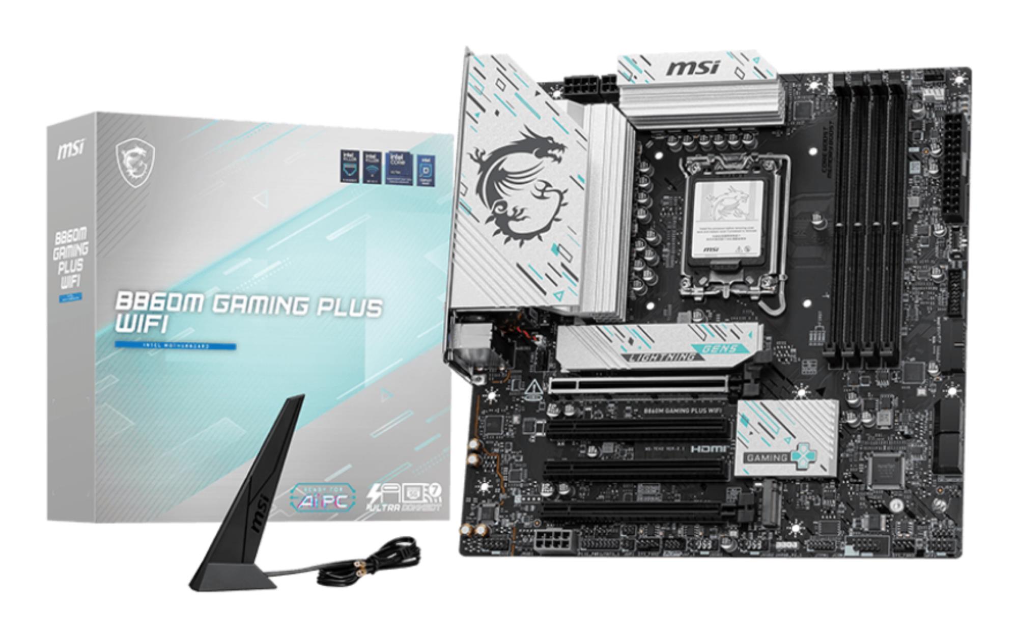 Mainboard MSI Intel B860 Express LGA1851 Micro-ATX Memory DDR5 Memory slots 4 B860MGAMINGPLUSWIFI