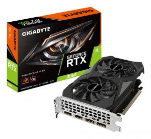 Graphics Card GIGABYTE NVIDIA GeForce RTX 3050 1477 MHz 6 GB GDDR6 96 bit PCI Express 4.0 Active GV-N3050WF2OCV2-6GD