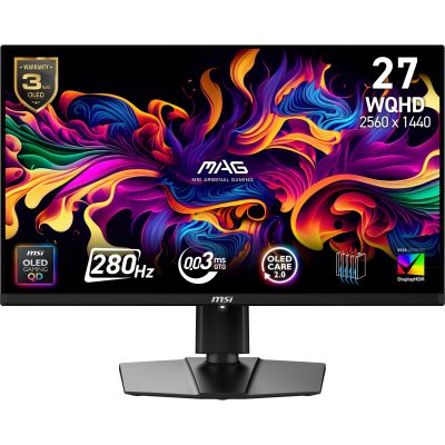 Monitor MSI 26.5 " 2560 x 1440 pixels Wide Quad HD Native aspect ratio 16:9 QD-OLED Flat MAG271QPQD-OLEDX28