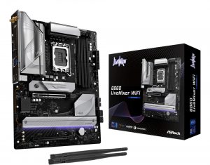 Mainboard ASROCK Intel B860 Express LGA1851 ATX Memory DDR5 Memory slots 4 1xPCI-Express 4.0 16x 1xPCI-Express 5.0 16x 1xM.2 1xHDMI 1xAudio-Out 1xMicrophone 6xUSB 2.0 6xUSB 3.2 1xUSB-C w/Thunderbolt 1xOptical S/PDIF 1xRJ45 B860LIVEMIXERWIFI
