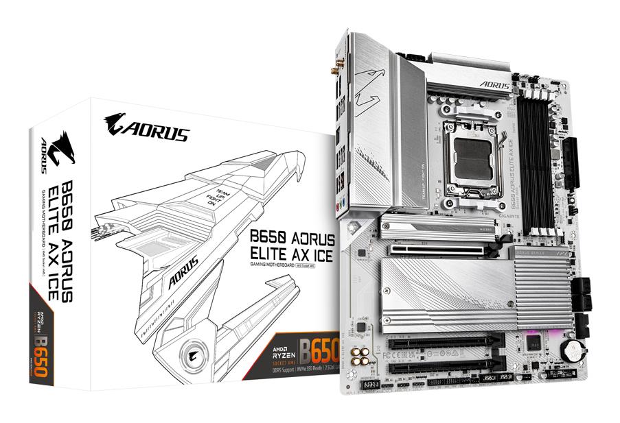 Mainboard GIGABYTE AMD B650 SAM5 ATX Memory DDR5 Memory slots 4 B650AELITEAXICE1.1