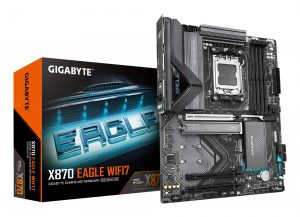Mainboard GIGABYTE AMD X870 SAM5 ATX Memory DDR5 Memory slots 4 2xPCI-Express 3.0 1x 1xPCI-Express 5.0 16x 3xM.2 1xHDMI 4xUSB 2.0 4xUSB 3.2 2xUSB-C 1xRJ45 3xAudio port X870EAGLEWIFI71.1
