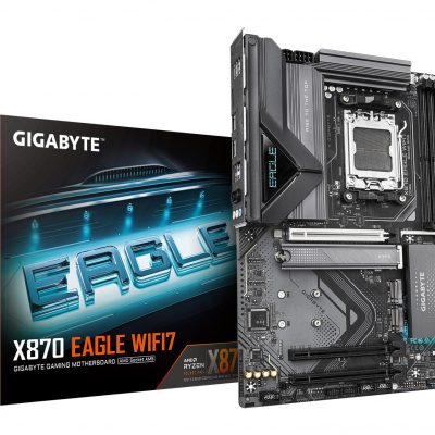 Mainboard GIGABYTE AMD X870 SAM5 ATX Memory DDR5 Memory slots 4 2xPCI-Express 3.0 1x 1xPCI-Express 5.0 16x 3xM.2 1xHDMI 4xUSB 2.0 4xUSB 3.2 2xUSB-C 1xRJ45 3xAudio port X870EAGLEWIFI71.1