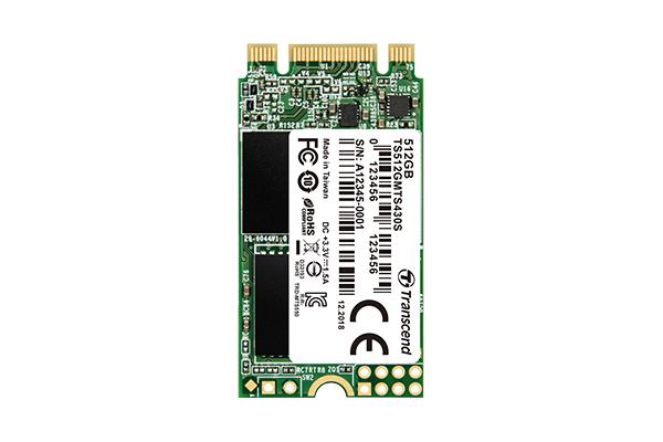 SSD TRANSCEND 430S 512GB M.2 SATA 3.0 TLC Write speed 500 MBytes/sec Read speed 560 MBytes/sec MTBF 1000000 hours TS512GMTS430S