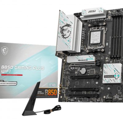 Mainboard MSI AMD B850 SAM5 ATX Memory DDR5 Memory slots 4 4xPCI-Express 16x 3xM.2 1xDisplayPort 1xAudio-In 1xAudio-Out 1xMicrophone 4xUSB 2.0 2xUSB 3.2 2xUSB-C 1xOptical S/PDIF 1xRJ45 B850GAMINGPLUSWIFI