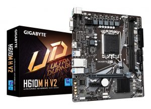 Mainboard GIGABYTE Intel H610 LGA1700 Micro-ATX Memory DDR5 Memory slots 2 1xPCI-Express 3.0 1x 1xPCI-Express 4.0 16x 1xM.2 1x15pin D-sub 1xHDMI 4xUSB 2.0 2xUSB 3.2 1xPS/2 1xRJ45 3xAudio port H610MHV21.0