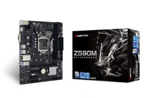 Mainboard BIOSTAR Intel Z590 Express LGA1200 Micro-ATX Memory DDR4 Memory slots 2 2xPCI-Express 3.0 1x 1xPCI-Express 4.0 16x 1xM.2 1x15pin D-sub 1xHDMI 4xUSB 2.0 2xUSB 3.2 2xPS/2 1xRJ45 3xAudio port Z590MHP