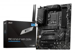 Mainboard MSI Intel B760 Express LGA1700 ATX Memory DDR4 Memory slots 4 5xPCI-Express 5.0 16x 2xM.2 1xHDMI 1xDisplayPort 4xUSB 2.0 2xUSB 3.2 1xUSB-C 1xPS/2 1xOptical S/PDIF 1xRJ45 5xAudio port PROB760-PWIFIDDR4