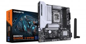 Mainboard GIGABYTE Intel B860 Express LGA1851 Micro-ATX Memory DDR5 Memory slots 4 2xPCI-Express 16x 2xM.2 1xHDMI 1xDisplayPort 1xAudio-In 1xAudio-Out 1xMicrophone 5xUSB 2.0 3xUSB 3.2 1xUSB-C 1xRJ45 B860MGAMINGXWIFI6E1.0