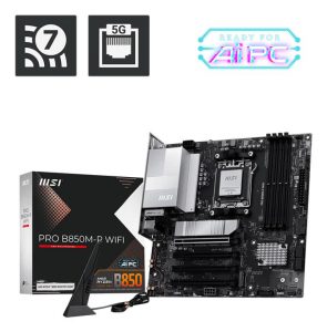 Mainboard MSI AMD B850 SAM5 Micro-ATX Memory DDR5 Memory slots 4 PROB850M-PWIFI