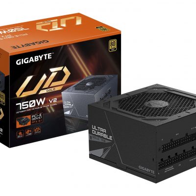 Power Supply GIGABYTE UD750GM PG5 V2 ATX 3.1 750 Watts Efficiency 80 PLUS GOLD PFC Active MTBF 100000 hours GP-UD750GMPG5V2