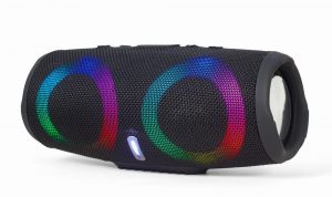 Portable Speaker GEMBIRD Black Portable/Wireless 1xAudio-In 1xUSB 2.0 1xMicroSD Card Slot Bluetooth SPK-BT-LED-02