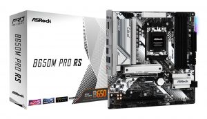 Mainboard ASROCK AMD B650 SAM5 Micro-ATX Memory DDR5 Memory slots 4 1xPCI-Express 3.0 16x 1xPCI-Express 4.0 16x 1xM.2 1xHDMI 1xDisplayPort 4xUSB 2.0 3xUSB 3.2 1xUSB-C 1xRJ45 B650MPRORS