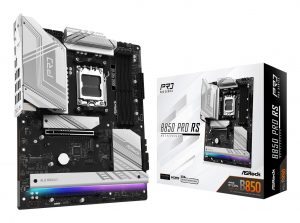 Mainboard ASROCK AMD B850 SAM5 ATX Memory DDR5 Memory slots 4 1xPCI-Express 4.0 16x 1xPCI-Express 5.0 16x 1xM.2 1xHDMI 1xAudio-In 1xAudio-Out 1xMicrophone 6xUSB 2.0 5xUSB 3.2 1xUSB-C 1xRJ45 B850PRORS