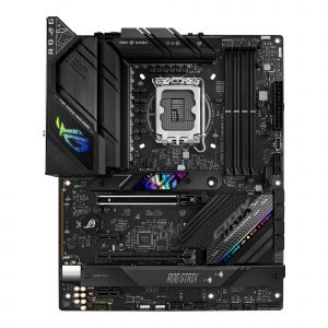 Mainboard ASUS Intel B760 Express LGA1700 ATX Memory DDR5 Memory slots 4 2xPCI-Express 3.0 1x 1xPCI-Express 3.0 16x 1xPCI-Express 5.0 16x 3xM.2 1xHDMI 1xDisplayPort 7xUSB 3.2 1xUSB-C 1xOptical S/PDIF 1xRJ45 5xAudio port STRIXB760-FGAMINGWIFI