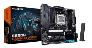 Mainboard GIGABYTE AMD B850 Socket AM5 micro ATX RAM DDR5-SDRAM 4xSlots Wi-Fi Yes Bluetooth Yes 2xNumber of M.2 (M) slots GIGABYTE B850M GAMING X WIFI6E B850MGAMINGXWF6E1.1