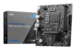 Mainboard MSI Intel H610 LGA1700 MicroATX Memory DDR4 Memory slots 2 1xPCI-Express 1x 1xPCI-Express 16x 1xM.2 1x15pin D-sub 1xHDMI 4xUSB 2.0 2xUSB 3.2 1xPS/2 1xRJ45 3xAudio port PROH610M-EDDR4