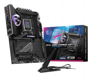 Mainboard MSI Intel Z890 LGA1851 ATX Memory DDR5 Memory slots 4 1xPCI-Express 4.0 4x 1xPCI-Express 5.0 8x 1xPCI-Express 5.0 16x 5xM.2 1xHDMI 10xUSB 3.2 1xUSB-C 2xUSB-C w/Thunderbolt 1xOptical S/PDIF 2xRJ45 2xAudio port MPGZ890CARBONWIFI