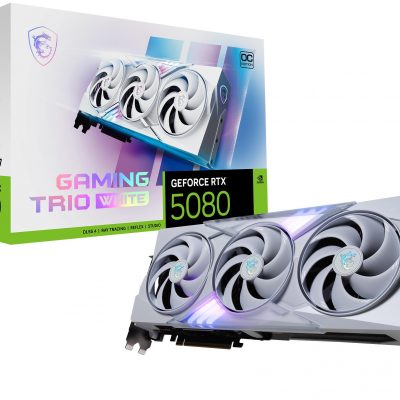 Graphics Card MSI NVIDIA GeForce RTX 5080 16 GB GDDR7 256 bit PCIE 5.0 16x Dual Slot Fansink 1xHDMI 3xDisplayPort 508016GGAMTRIOOCWHI