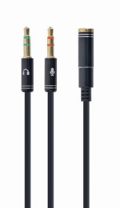 CABLE AUDIO 3.5MM SOCKET TO/2X3.5MM PLUG CCA-418M GEMBIRD