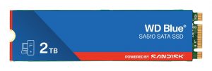 SSD SANDISK 200xTBW rating MTBF 1750000 h Read speed 560 MB/s Write speed 510 MB/s Serial ATA III M.2 2000 GB POWERED BY SANDISK Blue SA510 WDS200T3B0B