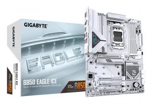 Mainboard GIGABYTE AMD B850 SAM5 ATX Memory DDR5 Memory slots 4 2xPCI-Express 3.0 1x 1xPCI-Express 4.0 4x 1xPCI-Express 5.0 16x 3xM.2 1xHDMI 1xDisplayPort 4xUSB 2.0 2xUSB 3.2 1xUSB-C 1xRJ45 3xAudio port B850EAGLEICE