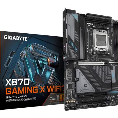 Mainboard GIGABYTE AMD X870 SAM5 ATX Memory DDR5 Memory slots 4 2xPCI-Express 3.0 1x 1xPCI-Express 5.0 16x 3xM.2 1xHDMI 4xUSB 2.0 4xUSB 3.2 2xUSB-C 1xRJ45 3xAudio port X870GAMINGXWIFI71.1
