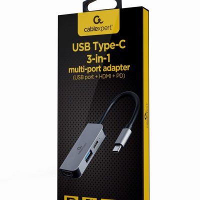 I/O ADAPTER USB-C TO HDMI/USB3/3IN1 A-CM-COMBO3-02 GEMBIRD