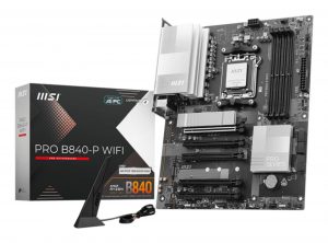 Mainboard MSI AMD B840 SAM5 ATX Memory DDR5 Memory slots 4 5xPCI-Express 16x 2xM.2 1xHDMI 1xAudio-In 1xAudio-Out 1xMicrophone 4xUSB 2.0 3xUSB 3.2 1xUSB-C 1xRJ45 PROB840-PWIFI