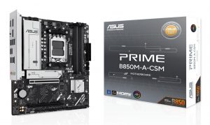 Mainboard ASUS AMD B850 SAM5 Micro-ATX Memory DDR5 Memory slots 4 1xPCI-Express 4.0 16x 1xPCI-Express 5.0 16x 3xM.2 1xHDMI 2xDisplayPort 4xUSB 2.0 4xUSB 3.2 1xRJ45 3xAudio port PRIMEB850M-A-CSM