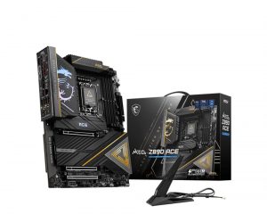Mainboard MSI Intel Z890 LGA1851 ATX Memory DDR5 Memory slots 4 3xPCI-Express 16x 5xM.2 1xHDMI 1xAudio-In 1xAudio-Out 11xUSB 3.1 2xUSB-C 2xUSB-C w/Thunderbolt 1xOptical S/PDIF 1xRJ45 MEGZ890ACE