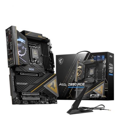 Mainboard MSI Intel Z890 LGA1851 ATX Memory DDR5 Memory slots 4 3xPCI-Express 16x 5xM.2 1xHDMI 1xAudio-In 1xAudio-Out 11xUSB 3.1 2xUSB-C 2xUSB-C w/Thunderbolt 1xOptical S/PDIF 1xRJ45 MEGZ890ACE