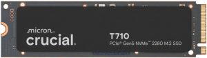 SSD CRUCIAL T710 4TB M.2 PCIe Gen5 NVMe Write speed 13800 MBytes/sec Read speed 14500 MBytes/sec TBW 2400 TB CT4000T710SSD8