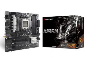 Mainboard BIOSTAR AMD A620 SAM5 Micro-ATX Memory DDR5 Memory slots 4 1xPCI-Express 3.0 1x 2xPCI-Express 4.0 1x 1xPCI-Express 4.0 16x 1xM.2 1xHDMI 1xDisplayPort 2xUSB 2.0 4xUSB 3.2 1xPS/2 1xRJ45 3xAudio port A620MP-EPRO