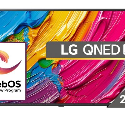 TV Set LG 43" 4K/Smart 3840x2160 Wireless LAN webOS Black 43QNED80A3A