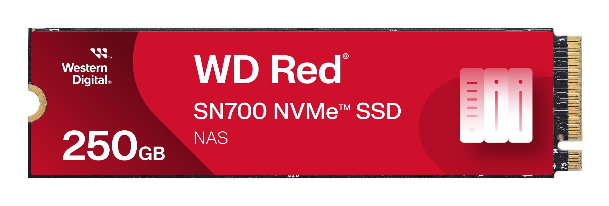SSD SANDISK 500xTBW rating MTBF 1750000 h Read speed 3100 MB/s Write speed 1600 MB/s NVMe Yes PCI Express 3.0 M.2 250 GB POWERED BY SANDISK Red SN700 WDS250G1R0C