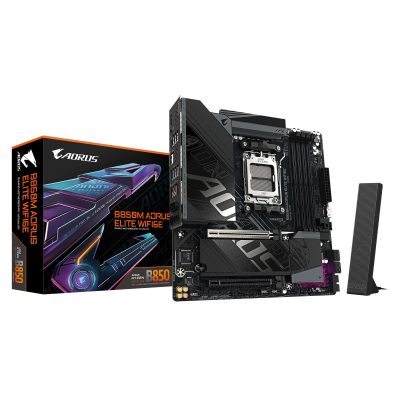 Mainboard GIGABYTE AMD B850 Socket AM5 micro ATX RAM DDR5-SDRAM 4xSlots Wi-Fi Yes Bluetooth Yes 2xNumber of M.2 (M) slots B850M AORUS ELITE WIFI6E (rev. 1.x) B850MAELTWF6E1.1