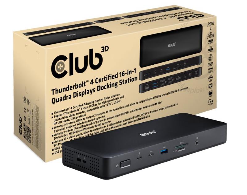 NB ACC DOCKING STATION 16IN1/THUNDERBOLT CSV-1583 CLUB3D