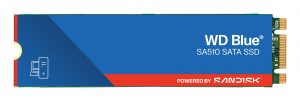 SSD SANDISK 400xTBW rating MTBF 1750000 h Read speed 560 MB/s Write speed 520 MB/s Serial ATA III M.2 1000 GB POWERED BY SANDISK Blue SA510 WDS100T3B0B