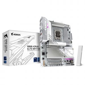 Mainboard GIGABYTE Intel B860 Express LGA1851 ATX Memory DDR5 Memory slots 4 3xPCI-Express 16x 2xM.2 1xHDMI 1xDisplayPort 1xAudio-In 1xAudio-Out 4xUSB 2.0 6xUSB 3.2 1xUSB-C 1xOptical S/PDIF 1xRJ45 B860AELITEWF7ICE1.0