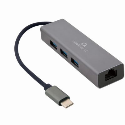 I/O ADAPTER USB-C TO LAN RJ45/USB HUB A-CMU3-LAN-01 GEMBIRD