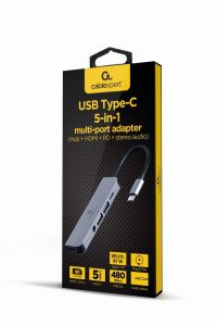 I/O ADAPTER USB-C TO HDMI/USB3/5IN1 A-CM-COMBO5-02 GEMBIRD
