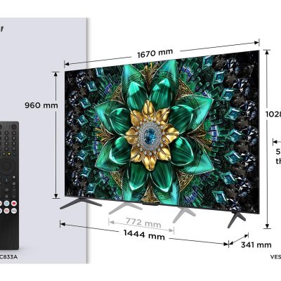 TV Set|TCL|75 "|4K Ultra HD|3840 x 2160 pixels|Flat|16:9|QD-Mini LED|75Q6C