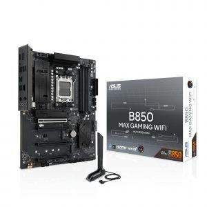 Mainboard ASUS AMD B850 Socket AM5 ATX RAM DDR5-SDRAM 4xSlots Wi-Fi Yes Bluetooth Yes 3xNumber of M.2 (M) slots B850MAXGAMINGWIFI