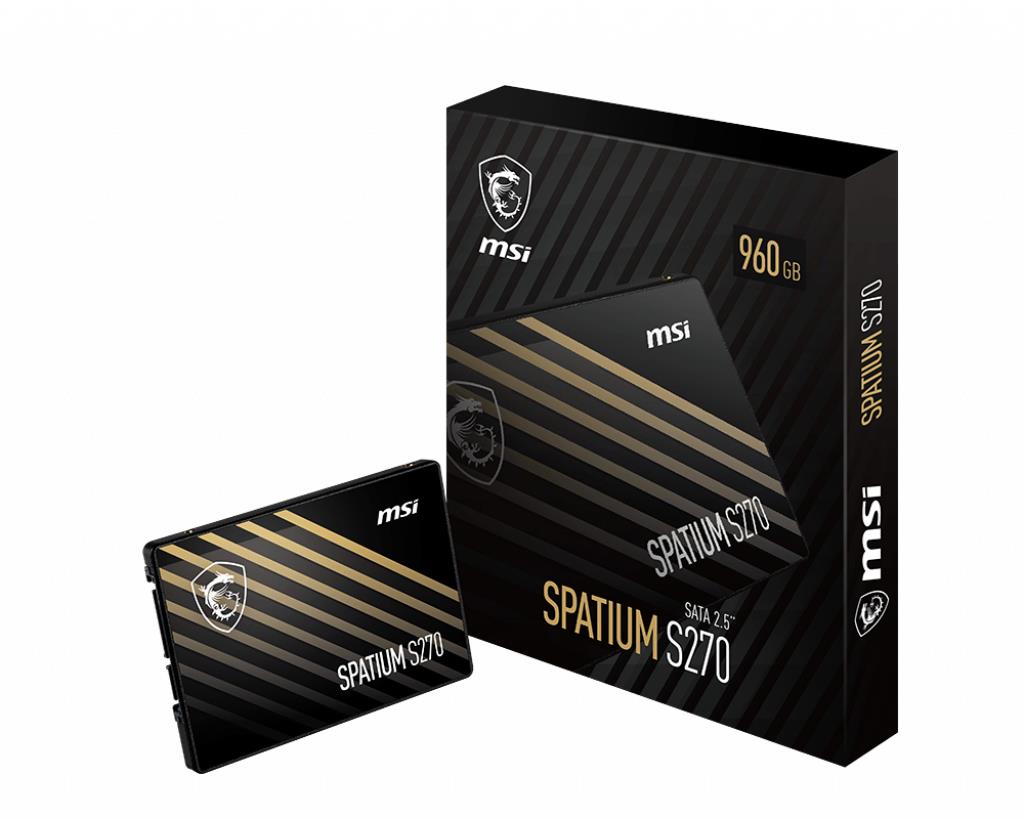 SSD MSI SPATIUM S270 240GB SATA 3D NAND Write speed 400 MBytes/sec Read speed 500 MBytes/sec 2,5" TBW 250 TB MTBF 2000000 hours S78-440N070-P83