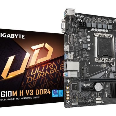 Mainboard GIGABYTE Intel H610 LGA1700 Micro-ATX Memory DDR4 Memory slots 2 1xPCI-Express 3.0 1x 1xPCI-Express 4.0 16x 1xM.2 1x15pin D-sub 1xHDMI 4xUSB 2.0 2xUSB 3.2 1xPS/2 1xRJ45 3xAudio port H610MHV3DDR4
