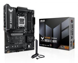 Mainboard|ASUS|AMD B850|SAM5|ATX|Memory DDR5|Memory slots 4|1xPCI-Express 4.0 1x|1xPCI-Express 4.0 16x|1xPCI-Express 5.0 16x|3xM.2|1xHDMI|1xDisplayPort|3xUSB 2.0|4xUSB 3.2|1xUSB-C|1xRJ45|3xAudio port|TUFGAMINGB850-EWIFI