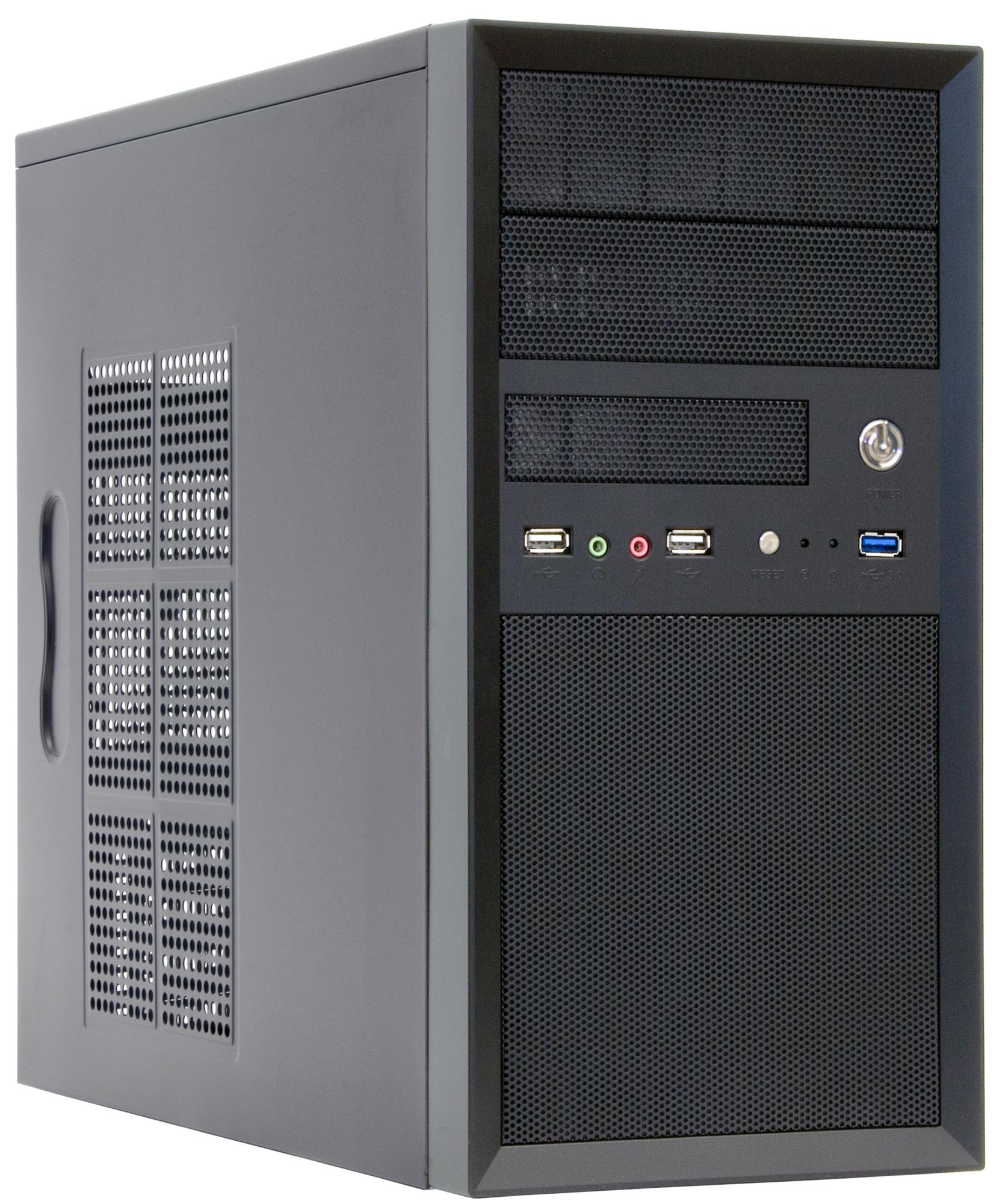 Case CHIEFTEC MiniTower MicroATX Colour Black CT-01B-OP
